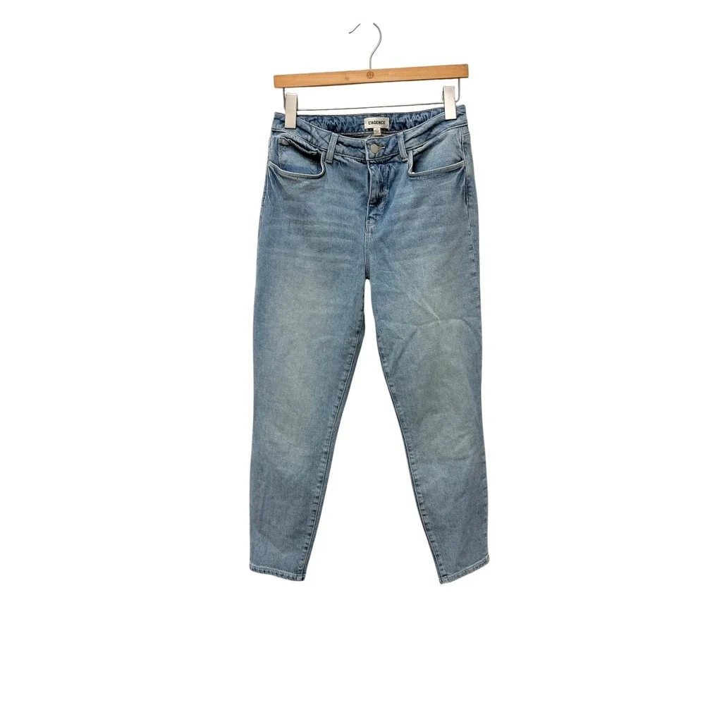 L'AGENCE Margot High Rise Skinny Jeans Light Wash Blue‎ Denim Size 28 2294NNB